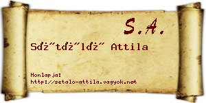 Sétáló Attila névjegykártya