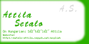 attila setalo business card